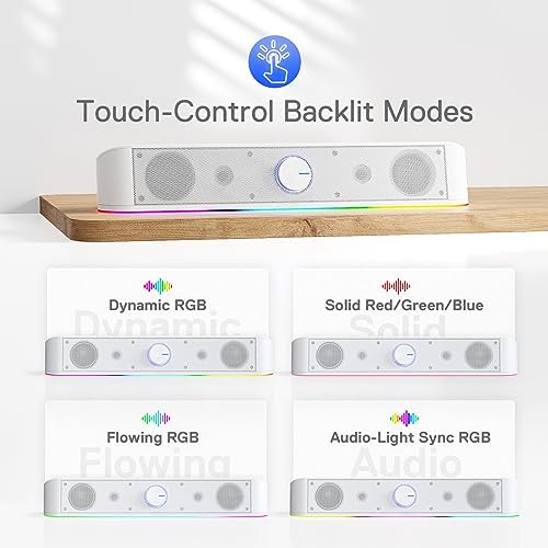 Redragon GS560 RGB Desktop Soundbar, Dynamic Lighting Bar with Audio Sync - Image 4