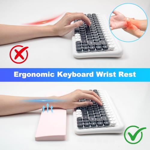 Sumgsn Pink Keyboard Wrist Rest, Gel Wrist Pad for Keyboard 60%/68%/70% | Ergonomic Keyboard Wrist Pad, Comfort Support for Typing and Gaming - Image 3
