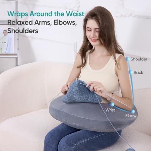 Reading Pillow for Gaming, Lap Desk Pillow Crochet Pillow Ergonomic Arm Support for Sitting in Bed or Couch, Pain Relief and Fatigue for Gaming, Reading, Crocheting, Playing & Working - Image 5