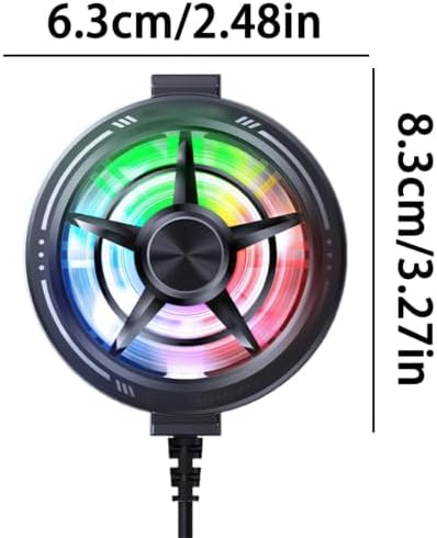Phone Cooling Fan, Portable Low Noise Light Up Smartphone Cooler - Image 6