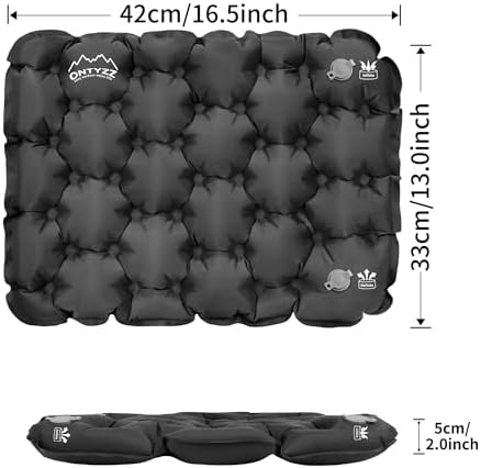 ONTYZZ Inflatable Seat Cushion Lightweight Airplane Seat Cushion | Stadium Seat Travel Cushion for Climbing Hiking Office Airplane - Image 2