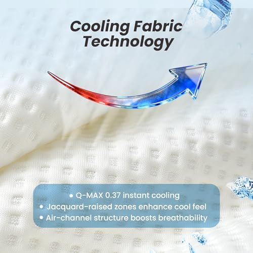Adjustable Firmness Waffle Back Support Cooling Reading Pillow, Ivory, 29" - Image 5
