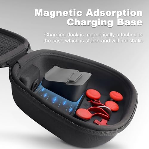 Complete Component Pack for Xbox Elite Controller Series 2 - Accessories Includes 1 Controller Carrying Case, 1 Charging Dock, 4 Thumbsticks, 4 Paddles, 1 Adjustment Tool and 1 Charging Cable(RED) - Image 3