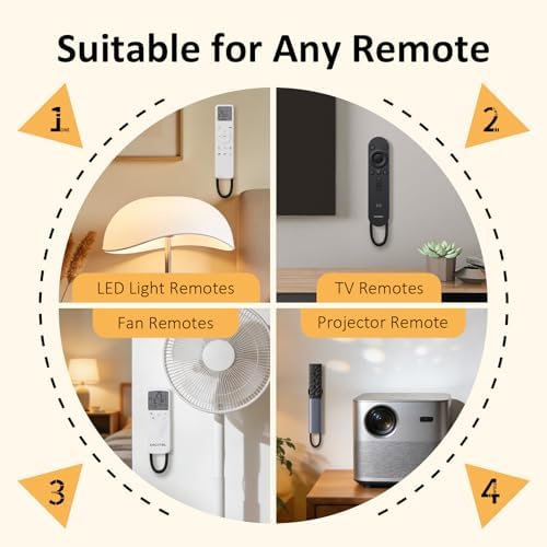 Magnetic Silicone Remote Control Holder with Security Cable 3 Pack Black - Image 7