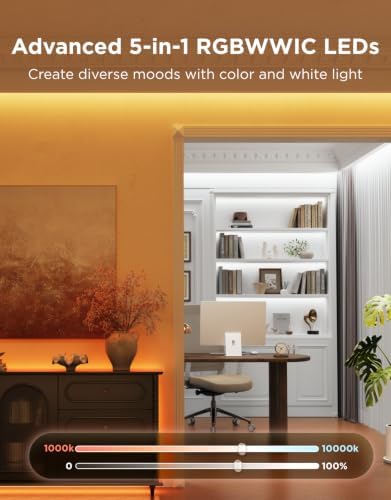 Govee LED Strip Light 2, 65.6ft, RGBWWIC, 1000K to 10000K White Light, WiFi - Image 3