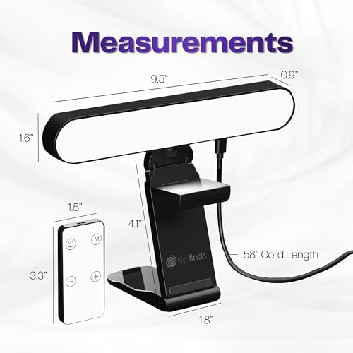 Life Finds Webcam Light for Streaming on Monitor or Laptop, Freestanding Video Conference Lighting, USB-C Connectivity, Remote Control Included, Black, LF-WL1 - Image 4