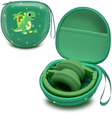Kids Headphones Case for Folding Headphone, Dinosaur Green(Case Only) by LTGEM