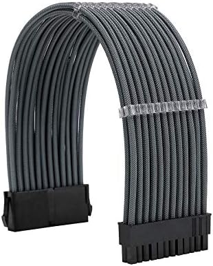 Formulamod Sleeved PSU Cable Extension Kit - Set a, 18AWG Braided ATX 24-Pin/Dual PCIe 8-Pin/CPU 8-Pin for Mainstream Gaming Builds, with Cable Combs (Grey) - Image 3