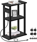 TUTOTAK Small Narrow Side Table with Charging Station, Skinny End Table by ChoosetutotakFurnitureBuildYourCozyHome