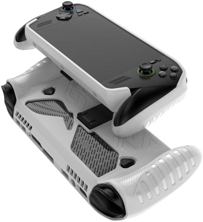 Protective Case Cover for ROG Xbox Ally/ROG Xbox Ally X, TPU Soft Slim Sleeve with Stand Drop-Proof Non-Slip Grip Wrap Protector Gaming Handheld Kickstand Skin Case (White) - Image 4