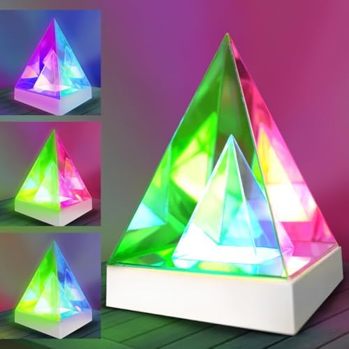 Lumoonosity Infinity Triangle Light - 3D Geometric USB Powered Infinity Lamp for Bedroom, Gaming Room - Non-Fragile, Eye Catching Table Lamp by Lumoonosity