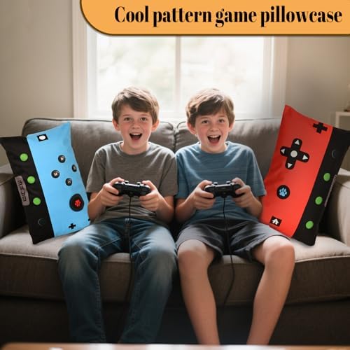 Gamer Gifts for Teen Boys, Gaming Boy Room Decor, Gaming Accessories for Teen Boy, Gamer Pillow Case Flannel Material，20x12 inches -2-Pack ((No Inserts) - Image 7
