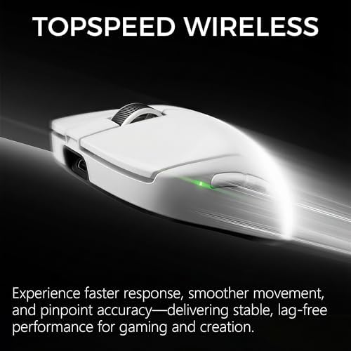 MCHOSE A7 V2 Ultra Wireless Gaming Mouse, Tri-Mode Connection, 59 Grams, PAW3950 TI Custom 42K DPI Sensor, Wired/Wireless Dual 8K Polling, 130 Hour Battery Life - White - Image 5