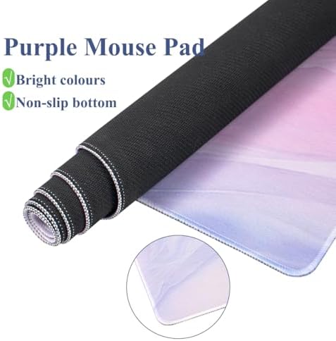 Gaming Desk Mat with Keyboard Wrist Rest Set, 4 in 1 Mouse Pad Set | Large Mouse Pad & Cloud Keyboard Wrist Rest& Mouse Wrist Rest&Coaster, Comfort and Support for Typing and Gaming - Image 4
