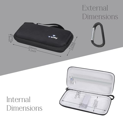 worfty Case for Trimui Smart Pro 5 inch Handheld Game Console - Hard Travel Protective Carrying Storage Bag (Case Only) (Black) - Image 3