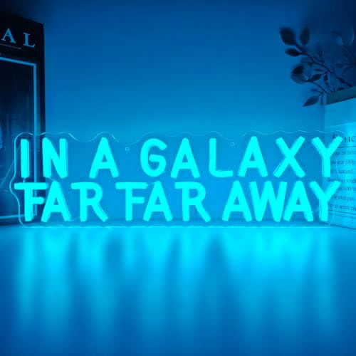 In A Galaxy Neon Sign Star Movie LED Sign for Game Room Bedroom Adjustable in A Long Time Ago A Galaxy Far Far Away Neon Wall Art for Fans Christmas Holiday Gifts by JeanchrlNEONLIGHTUPSIGNS
