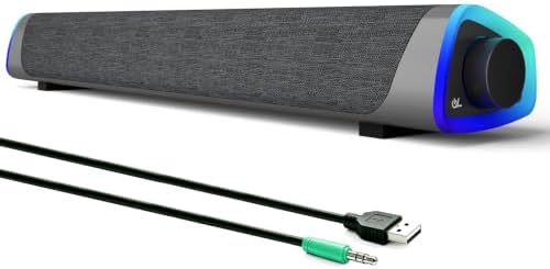 SOULION R30 Computer Speakers for Desktop PC, Wired USB Powered 3.5mm Aux by SOULION