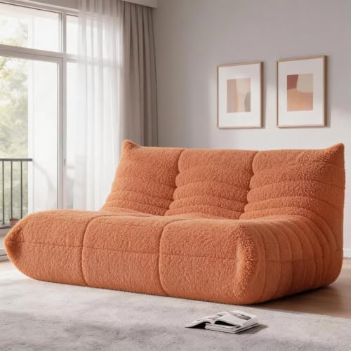 WHGBJA Loveseat Bean Bag Chair for Adults, Comfy Beanbag with Memory Foam | Floor Sofa Chair for Gaming, Reading, Bedroom, Living Room, Boneless, Ergonomic - Image 6