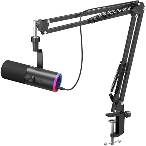 TONOR Dynamic Gaming Microphone XLR/USB Mic with AI Noise Cancellation by TONOR