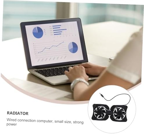 Mobestech Portable Foldable Laptop Cooling Pad, Dual USB Fan Notebook Cooler Stand, Lightweight Laptop Cooler Mat for Heat Dissipation and Travel Use - Image 3
