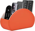 Remote Control Holder,TV Remote Caddy/Box with 5 Compartments,Bedside Table Organizer for Controller,Glasses,makeup brushes,jewelry and Media Player,Pen/Pencil Storage(Orange) by RHCSZ