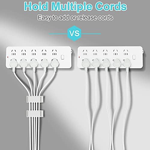 Under Desk Cable Management Clips, Wire Organizer Clips for PC Network Cable Mamagement, Large Adhesive Cable Clips Wire Holders (Computer, TV, Ethernet, Electric Wires), White, 20 PCS (Pack of 2) - Image 5