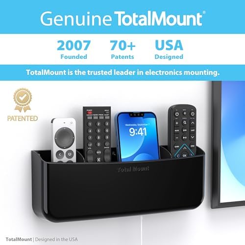TotalMount Drop-Free Remote Holder – Removable Adhesive Strips – Pro Black - Image 5