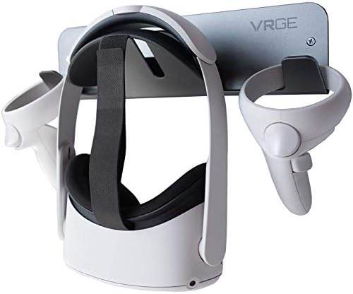 VRGE VR Wall Mount Storage Stand Hook - for Meta/Oculus Quest 3/2 - Rift-S - HTC Vive Pro - PS5 VR2 - Valve Index and Mixed Reality Headsets by VRGE