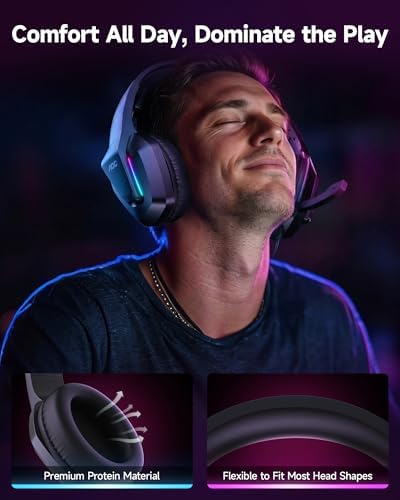 AOC Wired Gaming Headset, Headphones for Xbox Series PS5 PC Switch, Black - Image 4