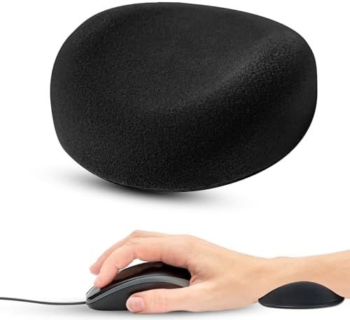 Comfy Glide Palm/Wrist Rest - Smooth Gliding Left and Right-Hand Ergonomic Memory Foam Wrist Support for Mouse or Keyboard - Anti-Fatigue - Stress and Pain Relief for Carpal Tunnel - Jet Black by KOVEHNErgonomicDeskGear