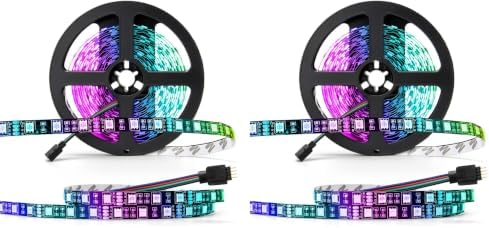 SUPERNIGHT 5050 RGB LED Strip Lights-16.4ft 300 LEDs, Color Changing LED Lights for Valentine, Wedding Sparklers, Christmas Lights, Indoor Decoration (Pack of 2) by SUPERNIGHT