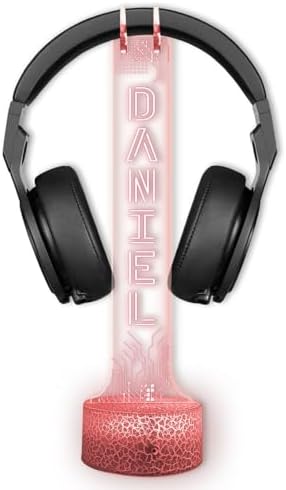 Personalized LED Headphone Holder with RGB Lights, Custom Gamer Desk Organizer, Headset Display Stand for Gaming Setup, Christmas or Birthday Gift for Boyfriend, Teen Gamer or Streamer - Image 5