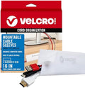 VELCRO Brand Mountable Cable Sleeve, White, 8 in, 2 Pack by VELCROBrand