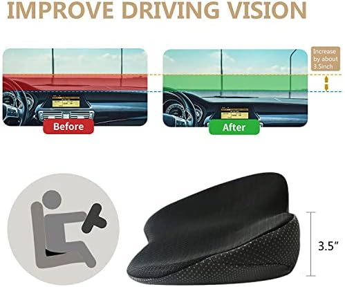 Livtribe Car Seat Cushion, Comfortable Wedge Seat Cushions for Long Driving | Memory Foam Seat Pad for Sciatica & Back Pain Relief, Road Trip Essentials for Driver, Breathable Mesh Cover, Non-Slip Bottom - Image 5