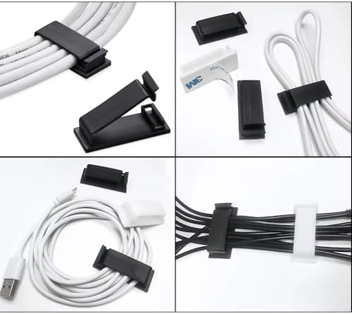 315-Piece Cable Organizer Kit with Clips, Sleeves, Zip Ties and Adhesive Holders for Desk, Home Office and Car Wire Management - Image 7