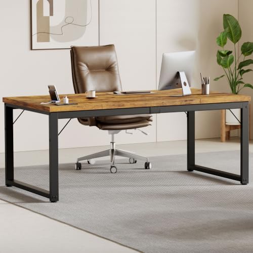 Mericonia 63x28 Inch Computer Desk, 1.2" Thick Heavy Duty Office Table by MERICONIA