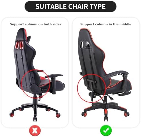 FORCHEER Gaming Chair Cover with Armrest Covers Cat Scratch Proof Green Water Repellent Jacquard Racing Computer Chair Slipcover with Attached Arms Washable - Image 4