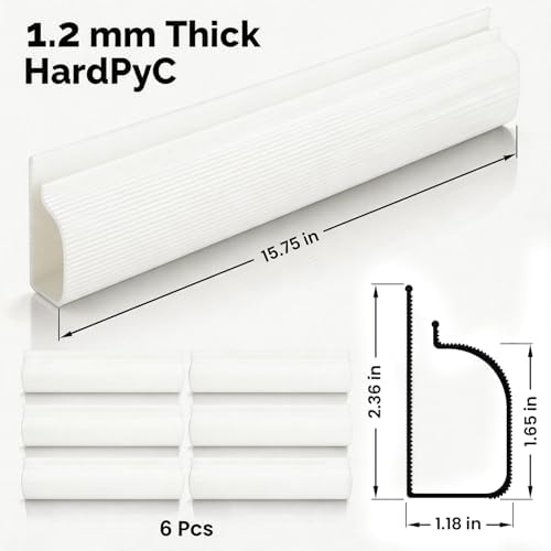 6 Pack Cable Management for Under Desks,94.5in Cord Organizers,J-Shaped Self-Adhesive Cable Organizer, Cable Hider Cord Management,Cable Organizer Accessories for Home & Office (White) - Image 2