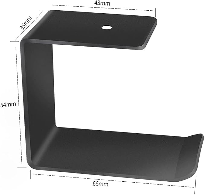 Aluminum Under-Desk Headphone Hanger with Strong Adhesive (2 Pack, Black) - Image 4