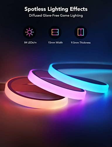 Govee RGBIC LED Neon Rope Lights, 10ft Gaming Lights for Gaming Desks - Image 3