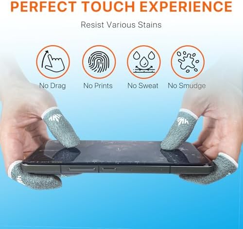 JWH Ultra-Thin Silver Fiber Gaming Finger Sleeves,Blue Thumb Sleeves Gaming Cots,10 Pack Gaming Finger Gloves for PUBG,with Storage Box,High Sensitivity,Anti-Slip,Fundas para Dedos Gamer - Image 4