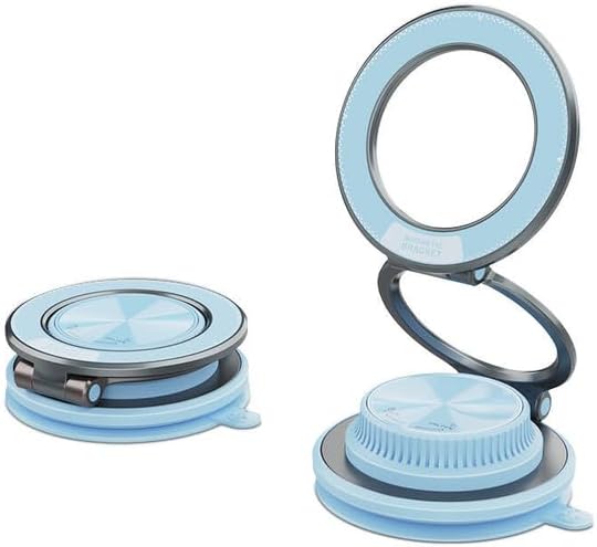Super Strong Magnetic Car Phone Holder - 360° Rotatable Dashboard Mount with Ultra Secure Suction Cup, Mini Portable Design for Mobile Phones, Hands-Free Kit (Blue) by Buynow%EF%BC%81