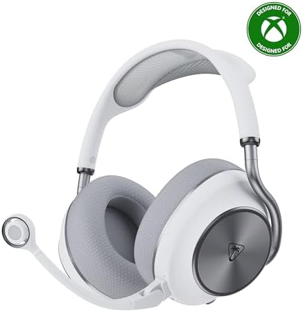 Turtle Beach Stealth Pro II Premium Wireless Gaming Headset for Xbox Series X|S, PS5, PS4, PC - Hi-Res Audio, Dolby Atmos, Active Noise Cancellation, Simultaneous Bluetooth, 24-bit Audio - White by Unknown