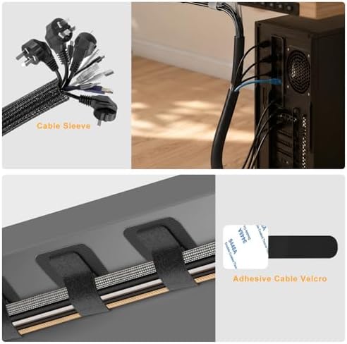 285 PCS Cable Management Kit - for Computer TV Under Desk - Black - Image 4