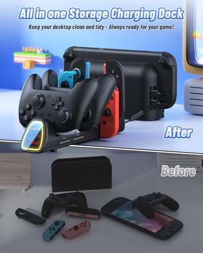 FASTSNAIL Switch Controller Charger for Nintendo Switch 2/1/OLED for JoyCon - Image 6
