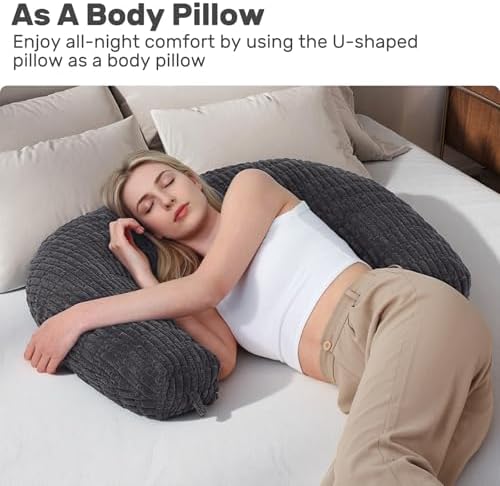 Reading Pillow for Bed, Backrest Pillow with Arms for Adult - Image 6
