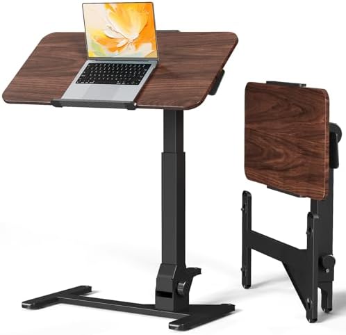 JOY worker Foldable Portable Laptop Desk, 180° Tilt Overbed Bedside Table by JOYworker