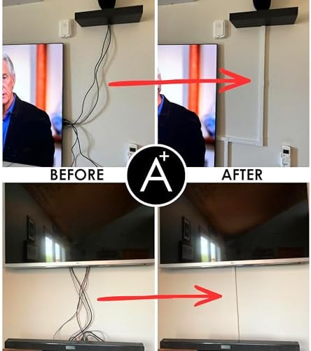 A+ ELECTRIC Cord Cover Full Kit, 26ft/315in Self-Adhesive Cable Raceway, 20 Snap-On Channels, Wire Hider for TV, HDMI & Speaker Cables, Includes Connectors & Corners, Paintable Cable Management, White - Image 4