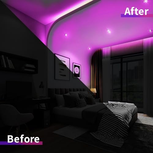 Purple LED Neon Strip Lights 16.4FT/5M Flexible 12V DC Rope Light - Image 3