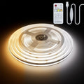 PAUTIX 5V USB CCT Tunable COB LED Strip Lights 6.56ft/2m,1280LEDs 1200lm 2700K-6500K Dimmable CRI85+ with RF Remote TV Backlight,Flexible Under Cabinet Tape Light for Bedroom,Kitchen,Home DIY Lighting by PAUTIX